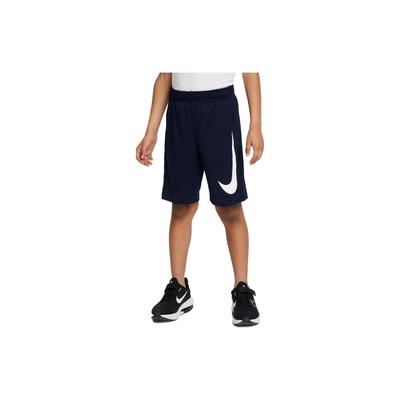 Performance Swoosh Dri-Fit Logo Print Color Block Straight Leg Kids Shorts Kids Shorts Obsidian FQ3633-451