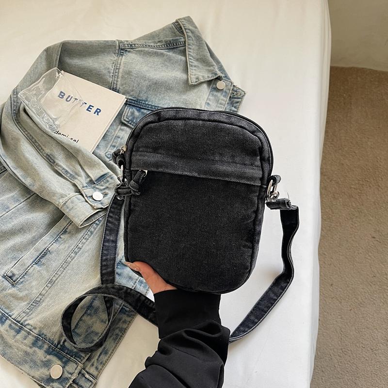 Taška přes rameno Džínová crossbody taška Dámská lehká taška na mobilní telefon