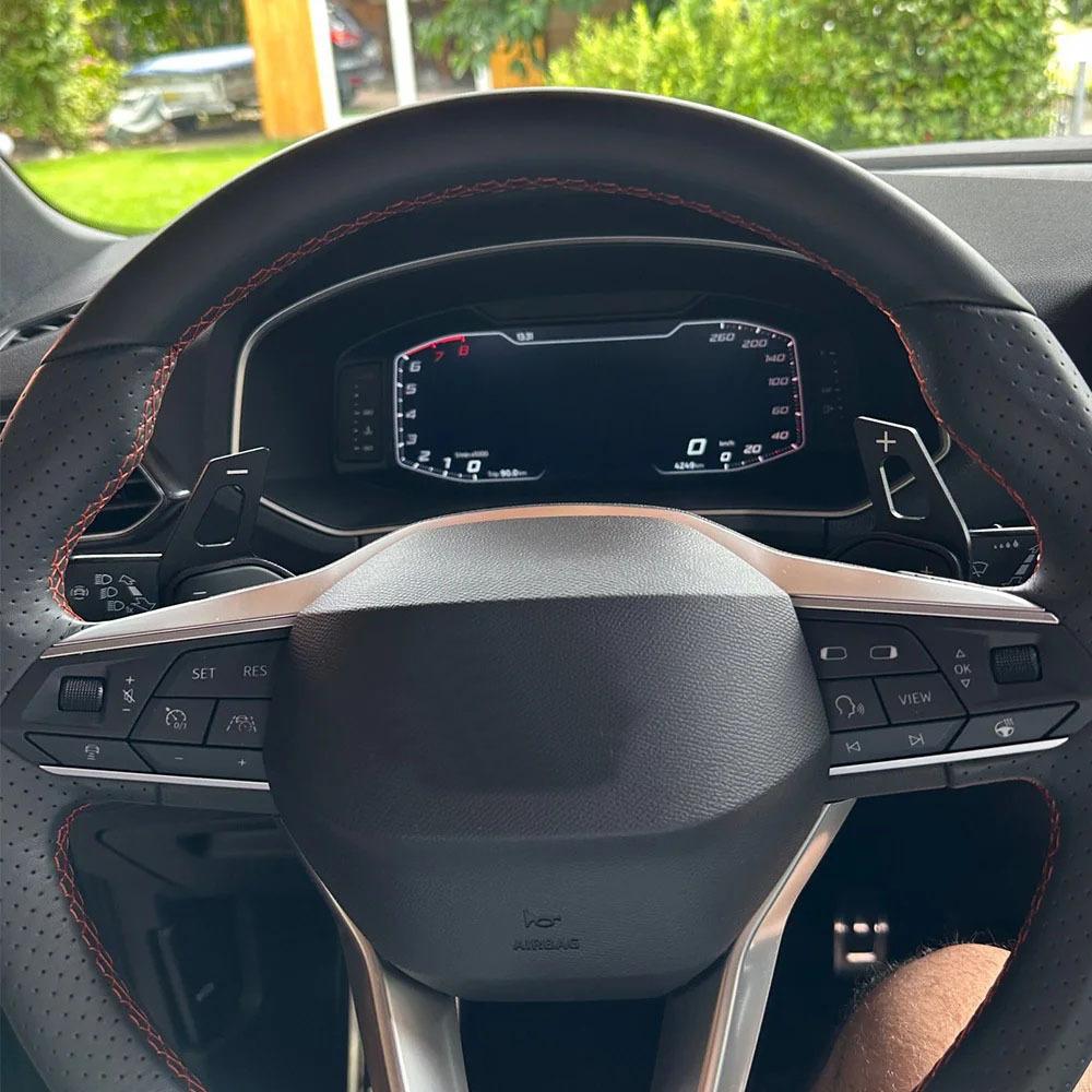 Aluminum Shift Paddle For Seat Leon FR Cupra Ateca Ibiza 6P Arona Tarraco Alhambra Car Steering Wheel Extension Shifter DSG Gear