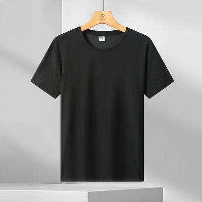 Herren Quick-Dry T-Shirt Ultra-dünn Atmungsaktiv Top Lässig Kurzarm Locker Große Größe Elastische Weste