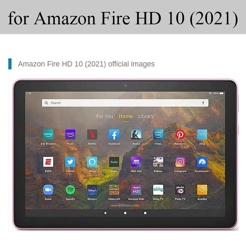 Pouzdro na tablet pro Kindle Fire HD 10 2021 10,1" silikonové měkké pouzdro s airbagem, průhledná ochrana, e-kniha, TPU, pohodlné