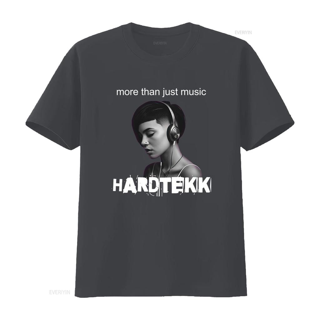 HARDTEKK T Shirt More Than Just Music Perfect for Bass Lovers with Beat In Heart Style Vibes Vintage Washed Casual Soft Graphic