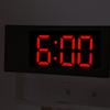Mirror Digital Alarm Clock Temperature Display LED Curved Mirror Digital Electronic Clock for Home Bedroom Decor
