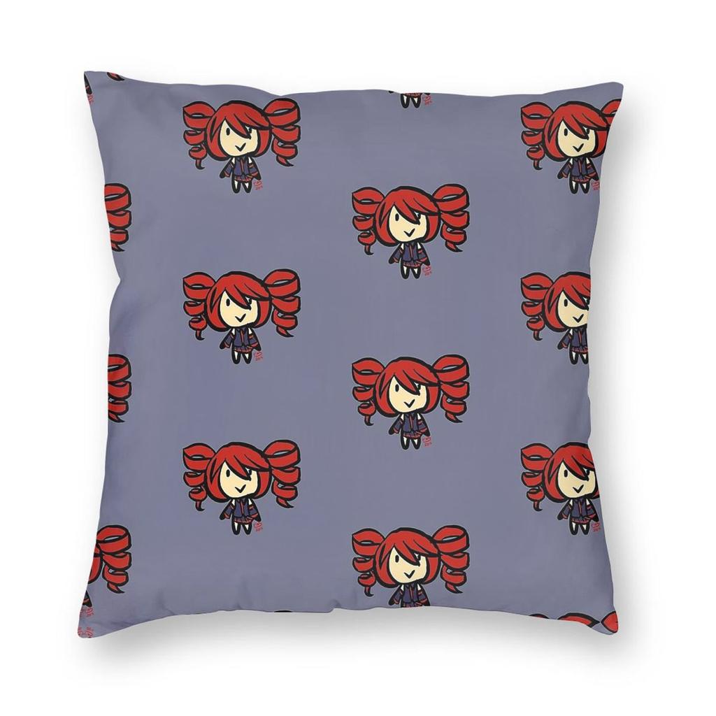 Utau Kasane Teto Square Pillowcase Polyester Linen Velvet Creative Zip Decorative Pillow Case Car Cushion Cover