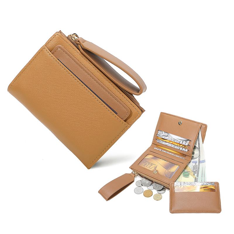 New Design Women'S Short Wallet With 8 Card Slots & Zipper Coin Pocket - Blocking Multi-Function Purse