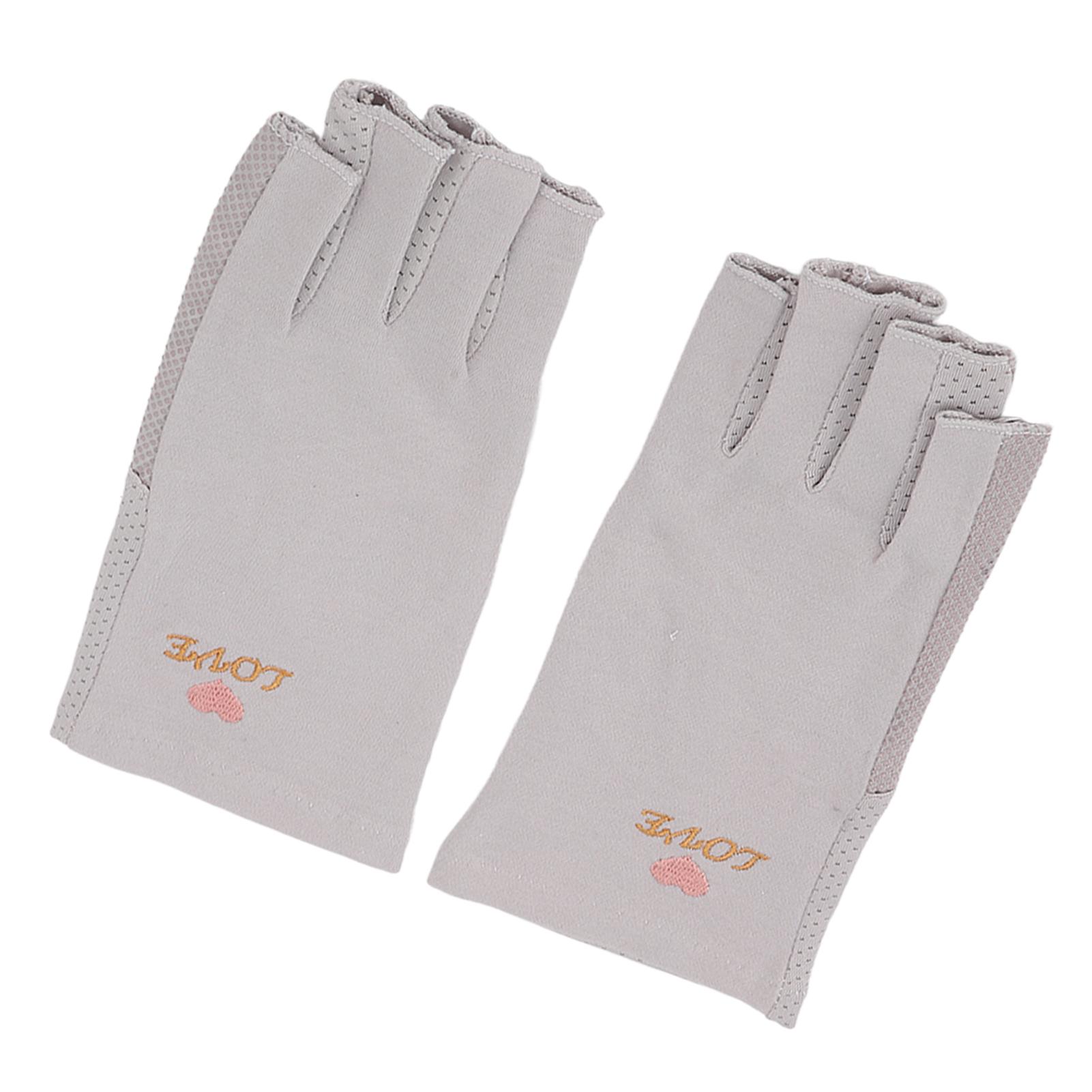 

Маникюрные перчатки с защитой от ультрафиолета, эластичные, дышащие, без пальцев, хлопковые перчатки для ногтей, лампы для дома серый