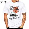 New Summer Fashion Men Short Sleeve W124  Quot Dirty Style TShirt Boy Sport Casual White Tops Vintage Car Hip HopTees