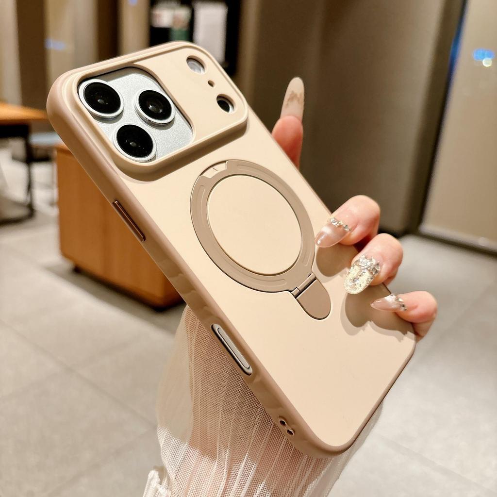 iPhone 17 Pro Max Matte Anti-Slip Magnetic Stand Case - Full Coverage Protective Skin