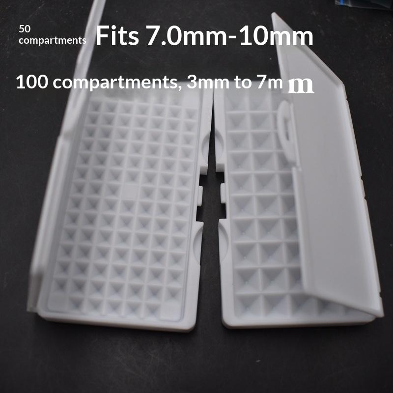 50/100-Fächer Strasssteine Schmuckaufbewahrungsbox 3-10 mm Edelstein-Display-Organizer-Etui Für Geschäft Edelsteine Rohe Steinverpackung Abdeckung Tablett
