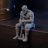 Battle Suit Figure 3D Printed Warrior Statue, Nordic Mythology Figurine with Desk Decor Weapon, Collectible Ornament for Home Office Decoration