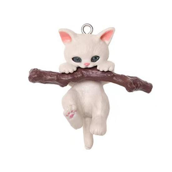 Yousheng 1 Set Fish Tank Decoration Exquisite Mini Cat Statue Ornament with Small Floating Ball Aquarium Accessories