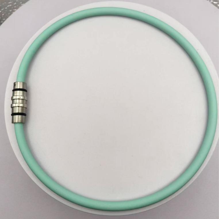 Черный силиконовый магнитный ожерелье-пряжка с подвеской-амулетом Будды для мужчин и женщин 47cm