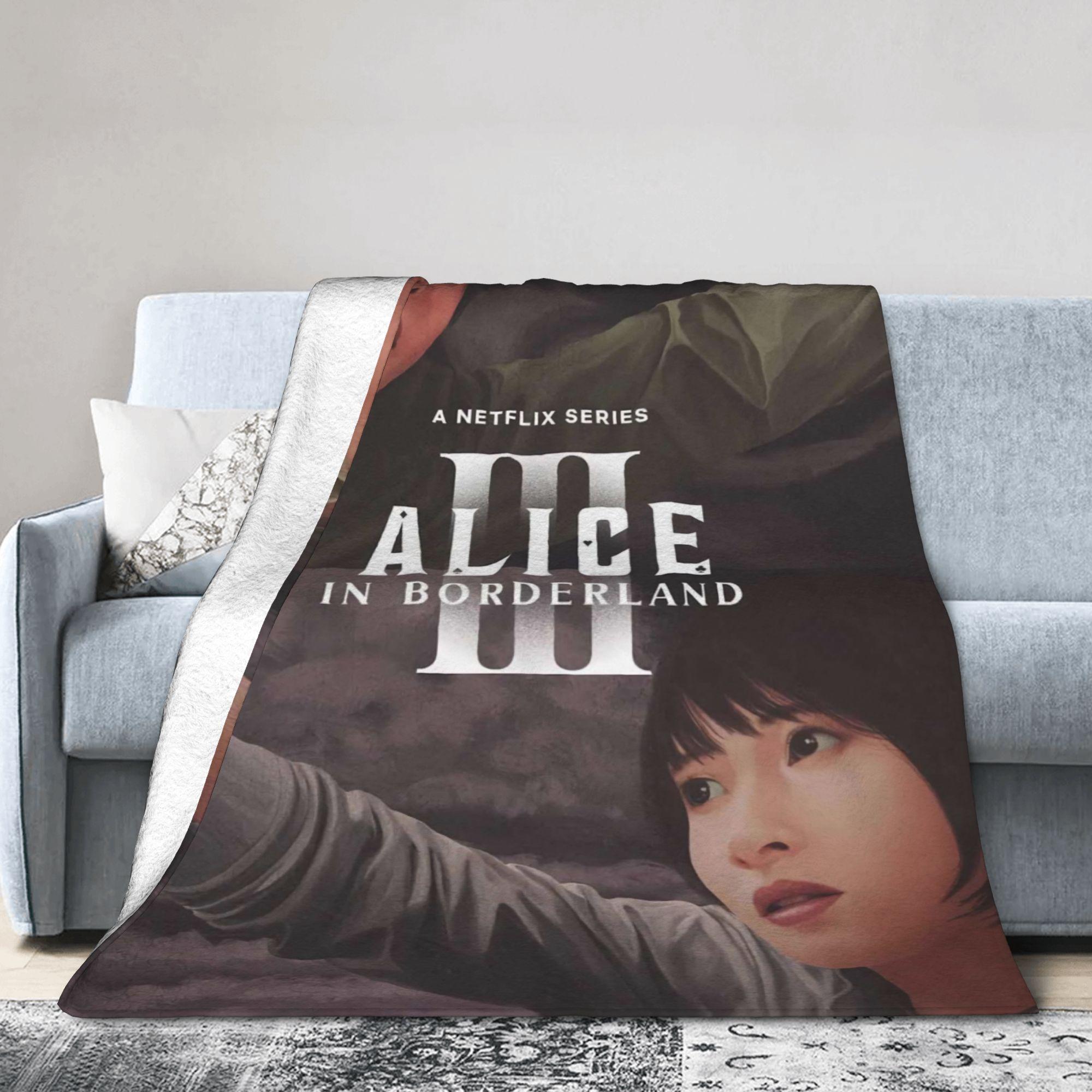Happy Adults Toys Unisex Alices In Borderland Plush Blanket Children Flannel Throw Blanket For Couch Chair Sofa Bed Soft Bedspread Gift Idea
