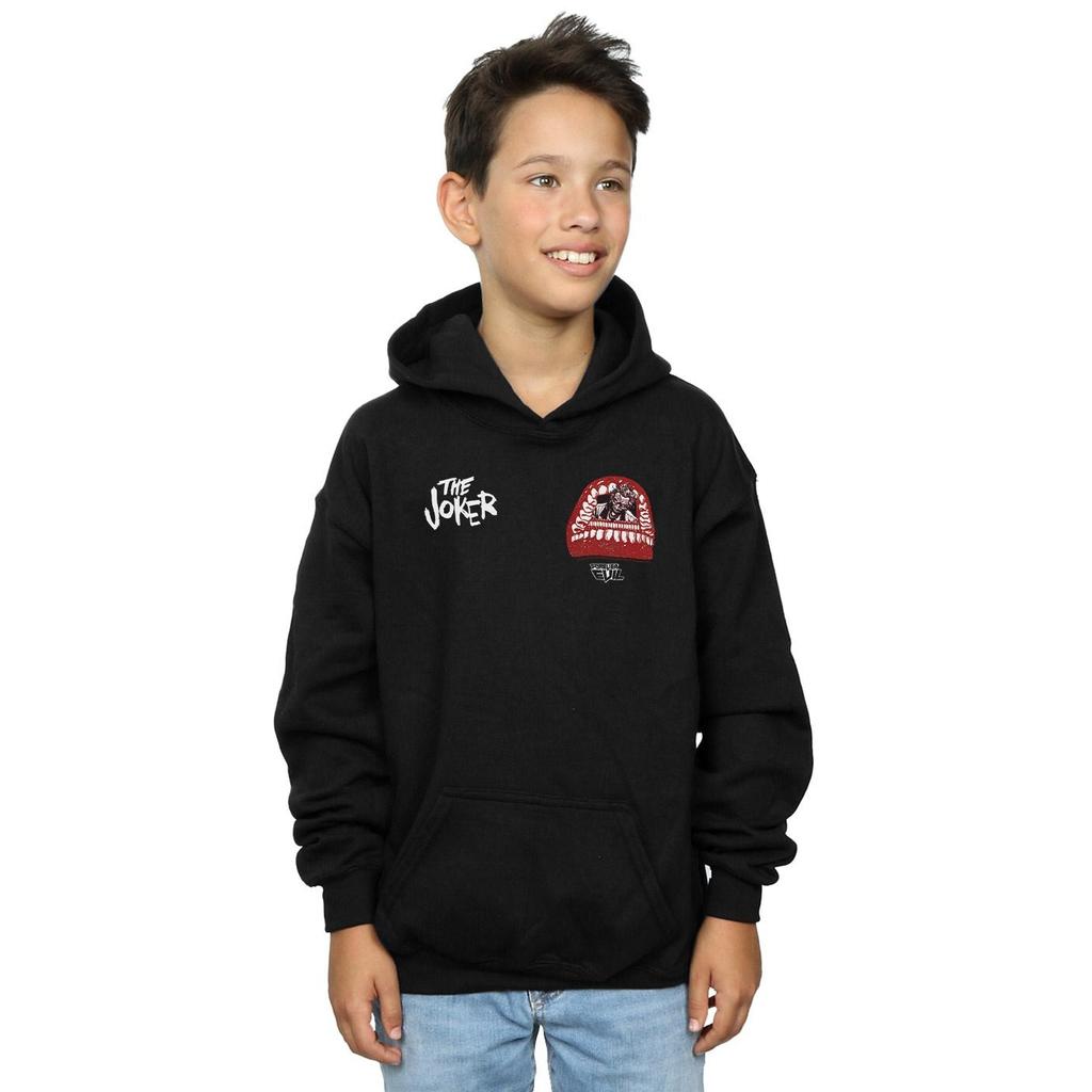 DC Comics Boys Justice League Joker Forever Evil Breast Print Hoodie