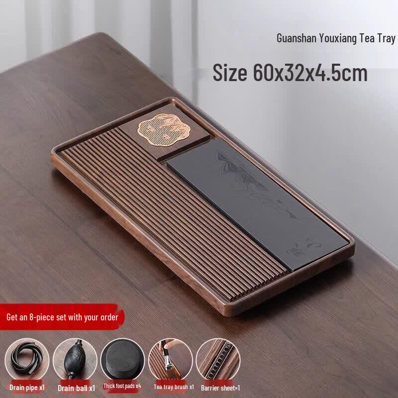 Modern Melamine Double-Layer Dry Brew Tea Tray