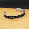 Vintage Nordische Wikinger Runen Einfaches Armband Für Männer Frauen 316L Edelstahl Öffnbares Armreif Armbänder Amulett Schmuck Geschenke