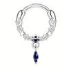Drperfect Surgical Steel Septum Rings for Women Men Small Cute CZ Dangle Septum Nose Lip Helix Tragus Cartilage Piercing Zircon