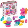 MEGA (MEGA) Pacote de blocos com 80 peças, com muitos mega blocos, a partir de 1 ano, conjunto de blocos rosa, educacional/aprend...