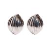 European & American Niche Shell-Textured Double-Sided Oval Earrings - Gold & Silver Ear Clips, Fashion Trend 51