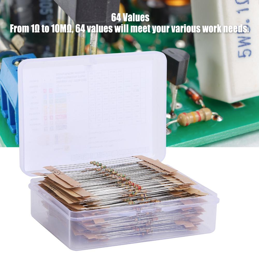 640PCS 1/6W Resistor Assortment Kit 5% Tolerance Fix Resistors DIY Resistor Kit  DIY Project