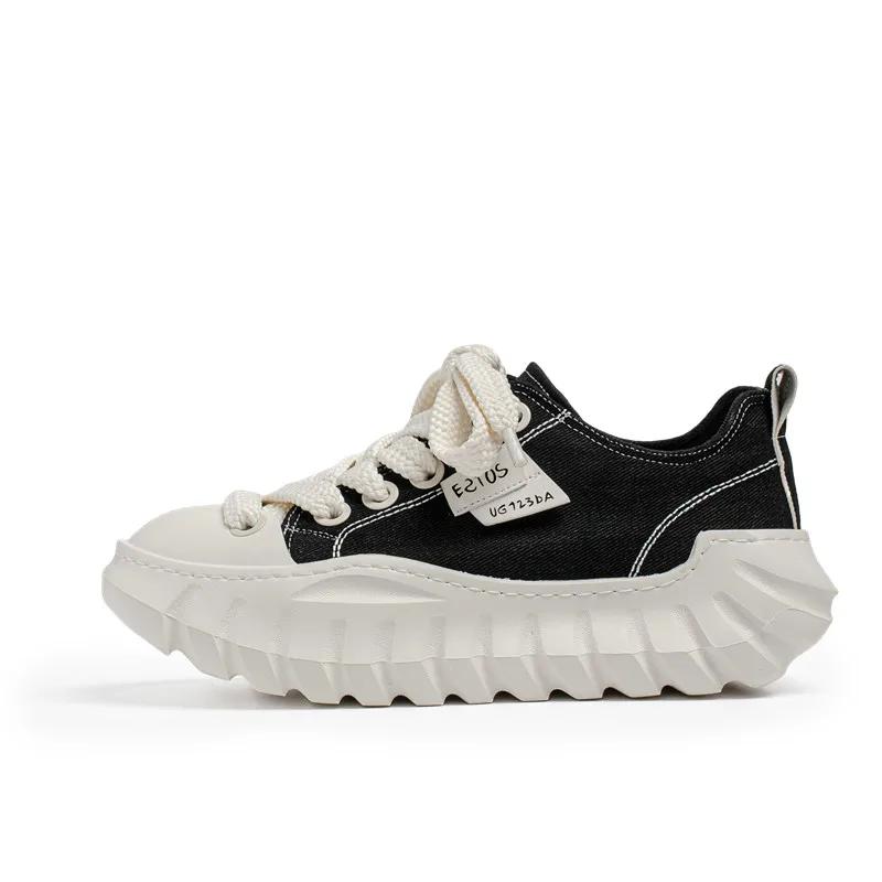 Classic Series Men's Large-sized Soft-soled High-heeled Canvas Casual Sneakers Are Breathable,Fashionable and Versatile Sneakers