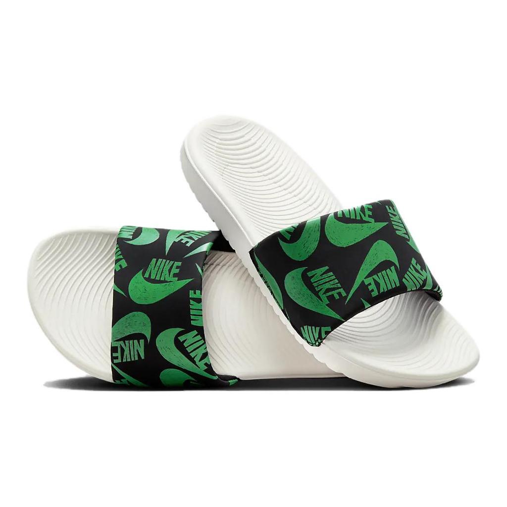 Nike Kawa Slide SE JDI Soft Comfortable Non-Slip Shock Absorbing Slippers Kids Slippers Black White Green DX1976-001