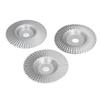 3Pcs Wood Carving Disc Set Woodworking Angle Grinder Grinding Wheels Carbon Steel 100mm Dia 16mm ID