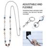 Women Retractable Badge Reel Lanyard with ID Card Holder Necklace Name Badge Holder Lanyard Stainless Steel Beaded Chain