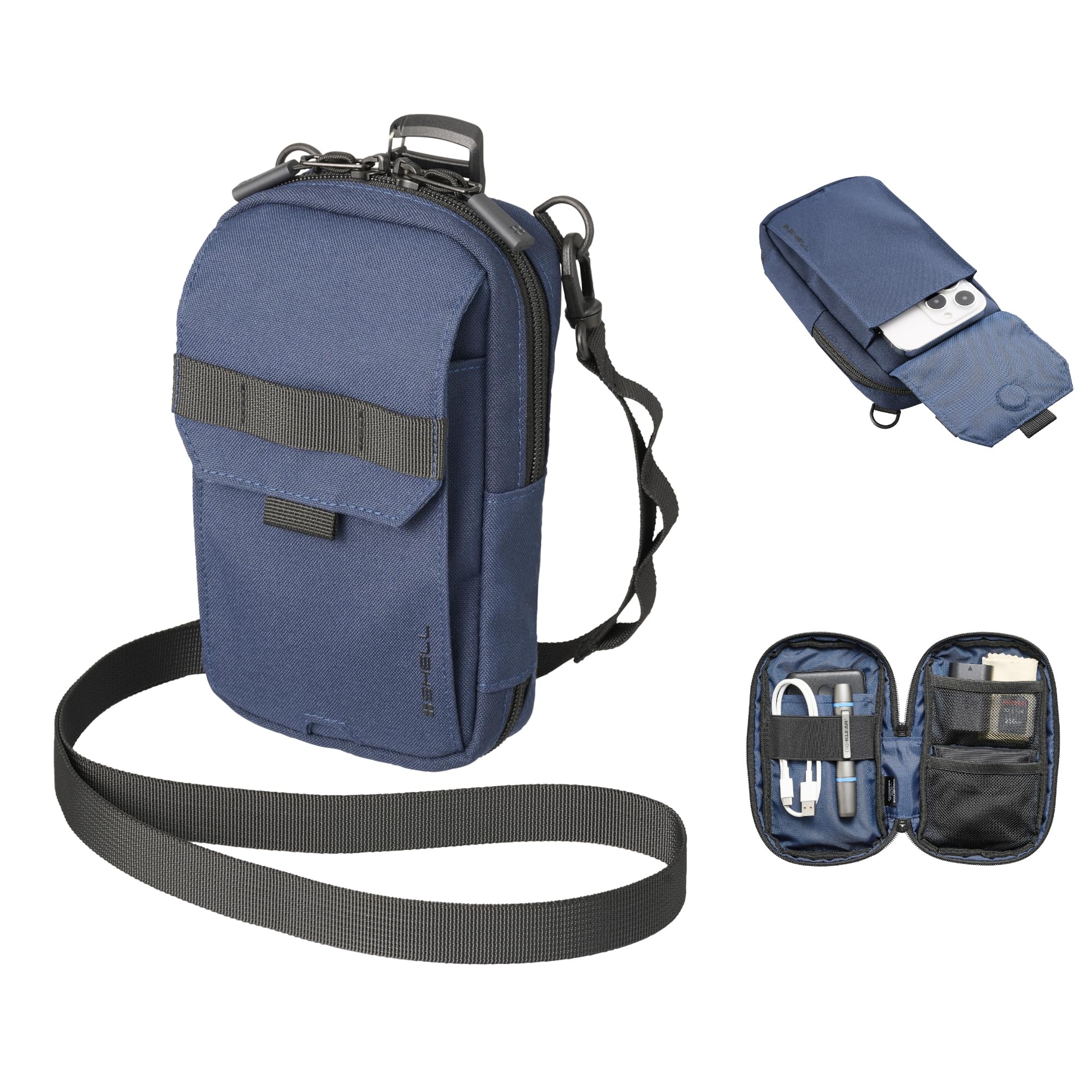 

HAKUBA Travel Messenger HAKUBA Gadget Pouch Plus Shell Utility Shoulder AZ Shoulder Waist Smartphone Camera Navy Bag, Pouch, Bag, Pouch, Pouch, Pouch,