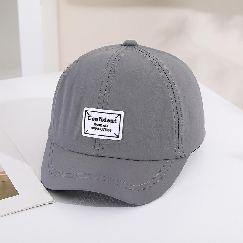 Short-Brimmed Solid Color Baseball Cap Lightweight Quick-Dry Polyester Adjustable Buckle Closure Sun Protection Breathable