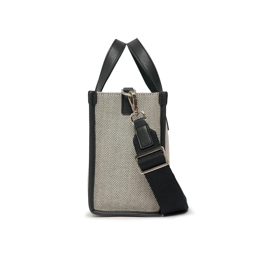 Mlb Basic Big Logo Canvas Small Tote Bag Ny (Black)