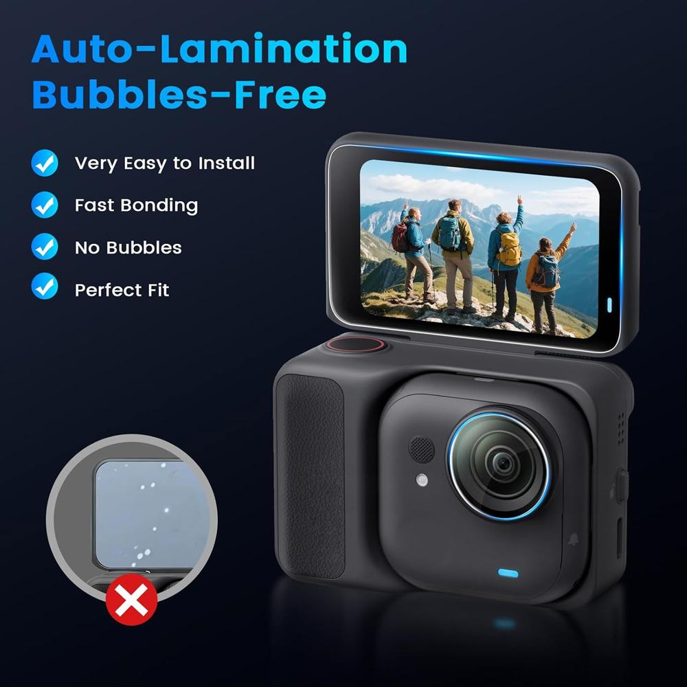 3/10-Pack Tempered Glass Screen Protector for Insta360 GO Ultra Action Camera Lens Cover PET Film Set Full Coverage Anti Scratch
