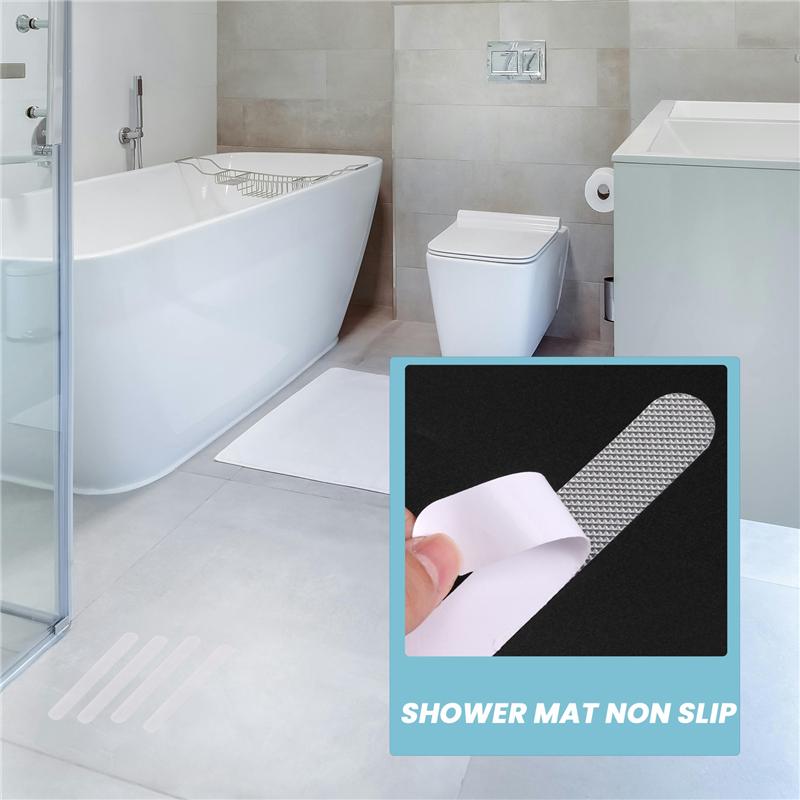 AD23-10Pcs Anti-Slip Strips Safety Shower Treads Stickers Bathtub Non Slip Stickers Stair Step Anti Slip Tape 7.87Inch