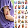 63pcs Temporary Tattoo Instrument Stickers Cartoon Animal Music Waterproof Long-lasting Body Stickers For Men Arms Cheeks