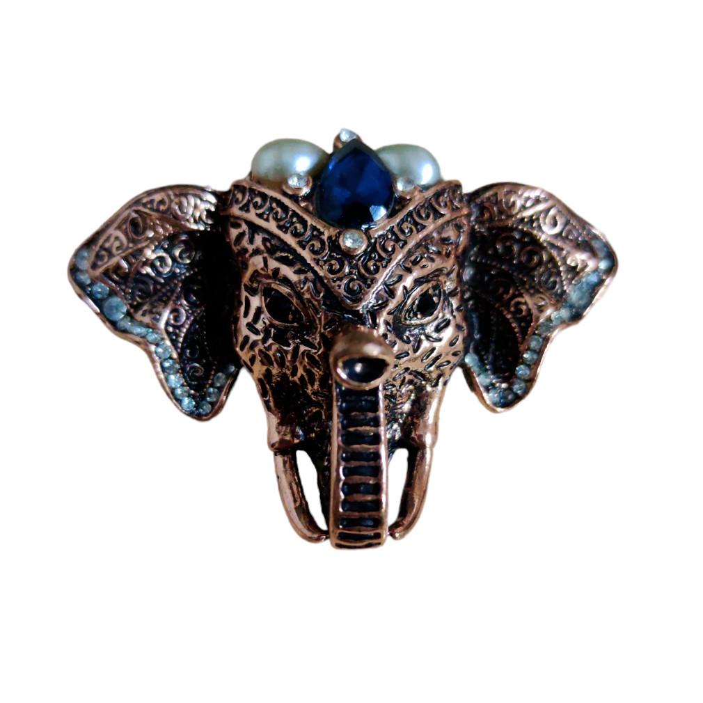 @ Stylish Elephant Brooch Pin For Copper Color Zr953-60%Off