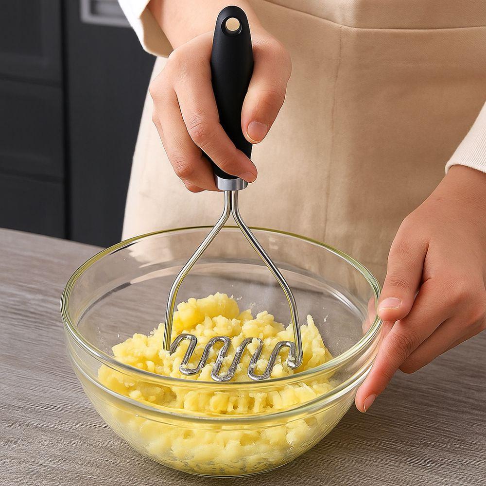Wave Manual Potato Masher Stainless Steel Mud Press Masher Vegetable Crusher  Children Food