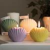 3D Muschelförmige Kerze Silikonform Fächerförmige Gestreifte Muschel Duftkerze Gips Herstellungsform Epoxidharzformen Heimdeko