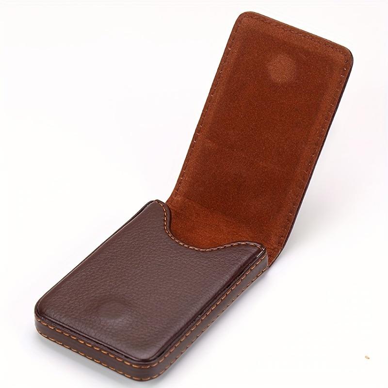 Eleganter Visitenkartenhalter aus PU-Leder für Damen und Herren Sicheres Magnetverschluss Ideal für den Bürogebrauch.