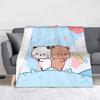 Bubu Panda Dudu Bear Blankets Fleece  Ultra-Soft Throw Blankets for Home Couch Bed Rug