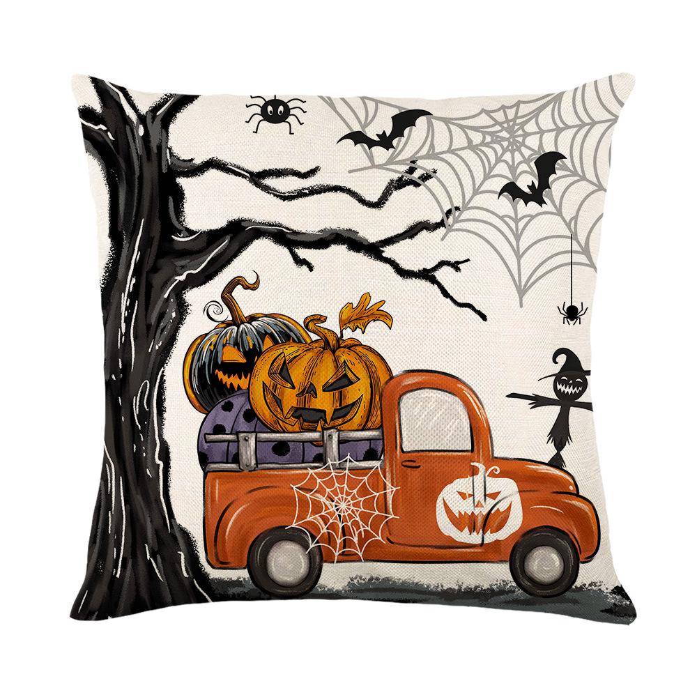 New Halloween Printed Pillow Covers Funny Funny Pumpkin Letters Home Holiday Decoration Pillow Cushions