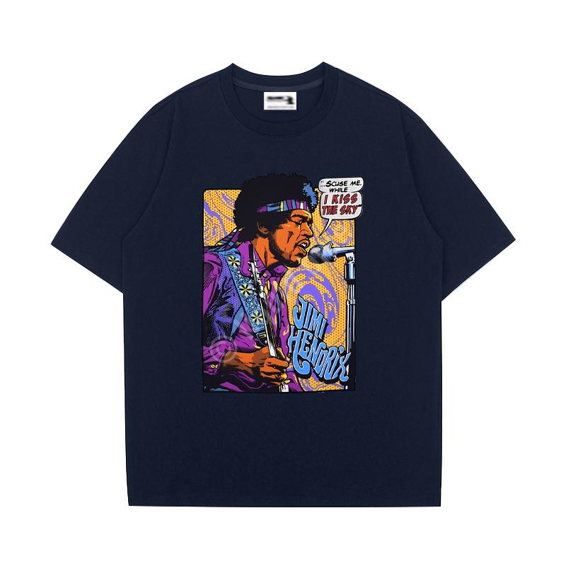 2026 SpringSummer Jimi Hendrix Hendrix Pop Art Print MensWomens Cotton Casual Fashion TShirts