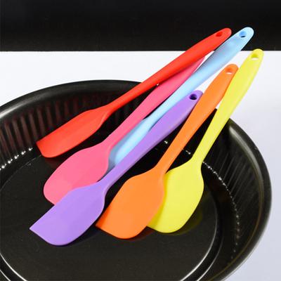 1PC Small Heat Resistant Integrate Handle Silicone Spooncolor Silicone Scraper Cake Cream Spatula Knife Kitchen Baking Tool