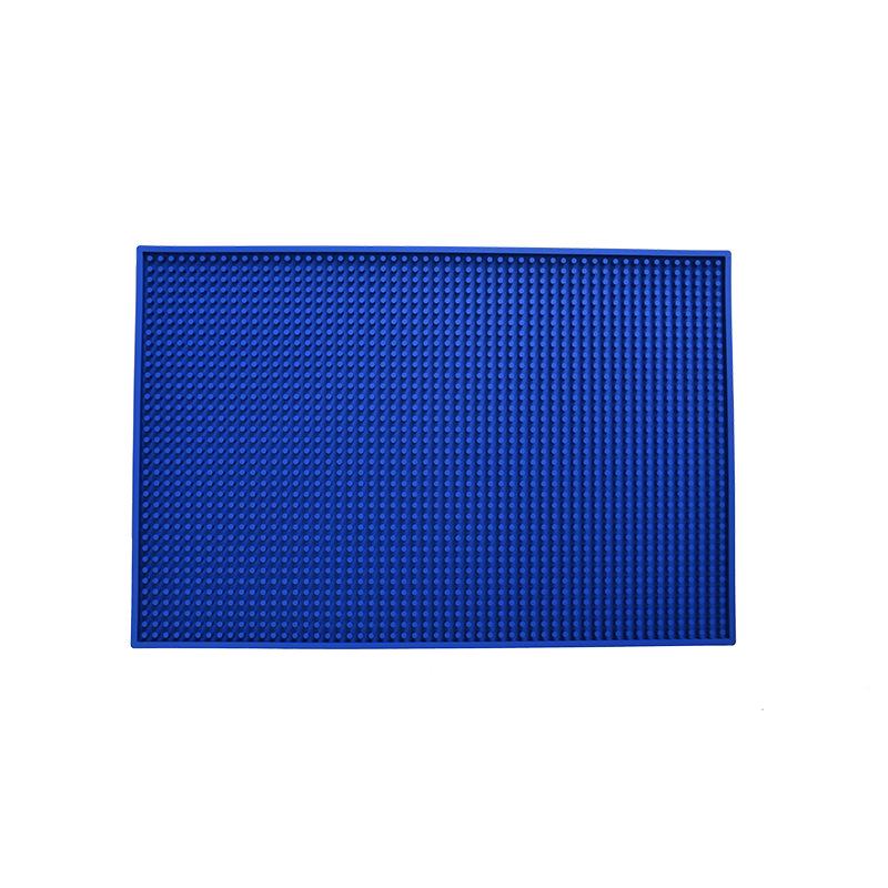 Bar Counter Anti-slip & Heat-resistant Mat - Tabletop, Bowl Placemat, Kitchen Sink Draining Mat 30x15x1 CM синий