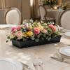 10 Stück Schwarzes Steckschaum-Tablett Kunststoff-Mittelstückhalter Blumengesteck-Tablett Partydekoration