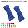 2Pair Flat Cotton Shoelaces Wide Sneaker Replacement Shoe Laces Classic Colored Shoelaces 80/100/120/140/160cm Unisex Shoestring