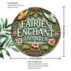 2D Fairy Butterfly Round Metal Sign Vintage 8In Garden Wall Art Floral Decor