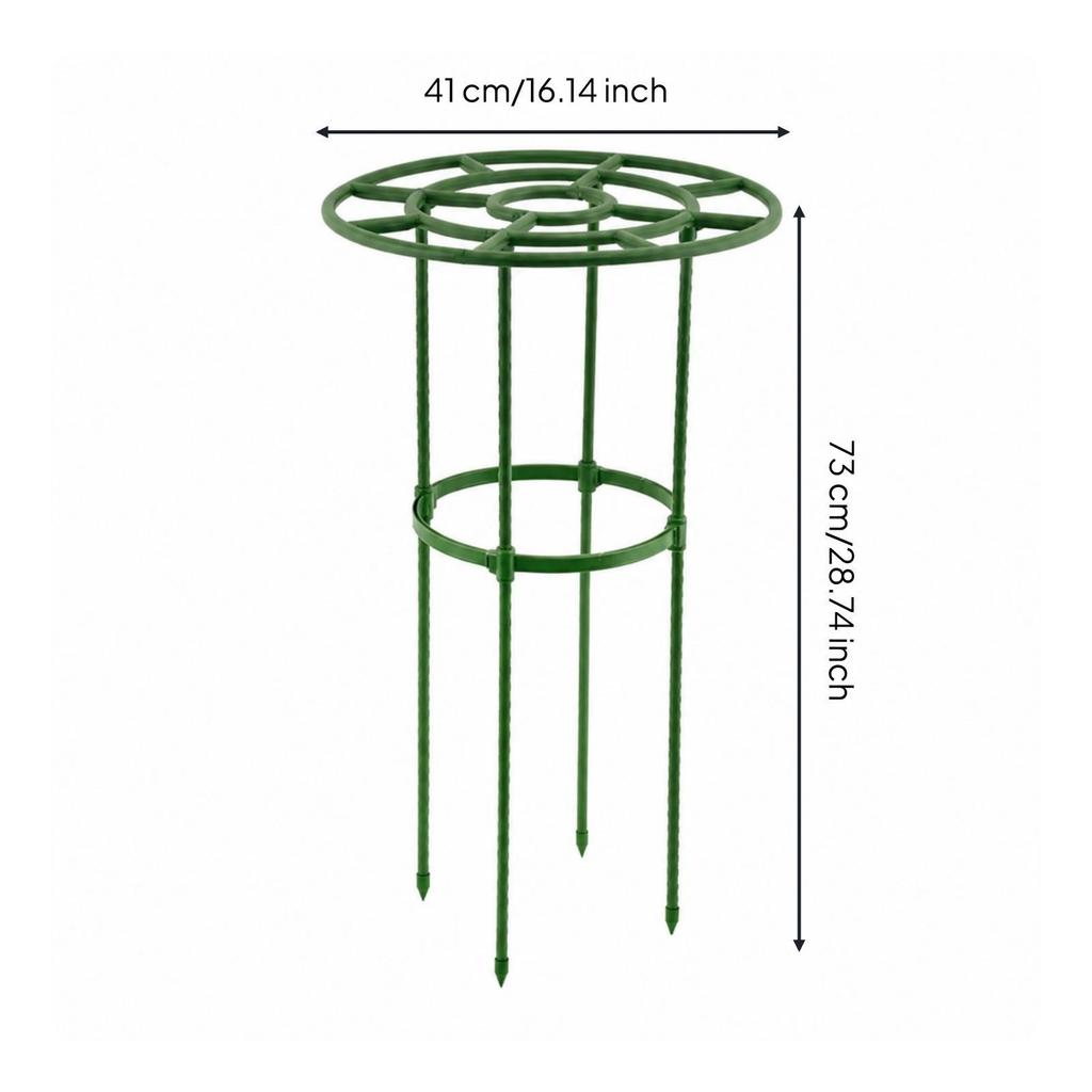 2 Pieces Coated Plant Trellis Rust-Resistant Iron Support with Pointed
