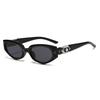 Sunglasses Black Small Frame Cat'S Eye Women'S Premium Sunglasses Popular Men'S Diamond Sunscreen Driving Sunglasses