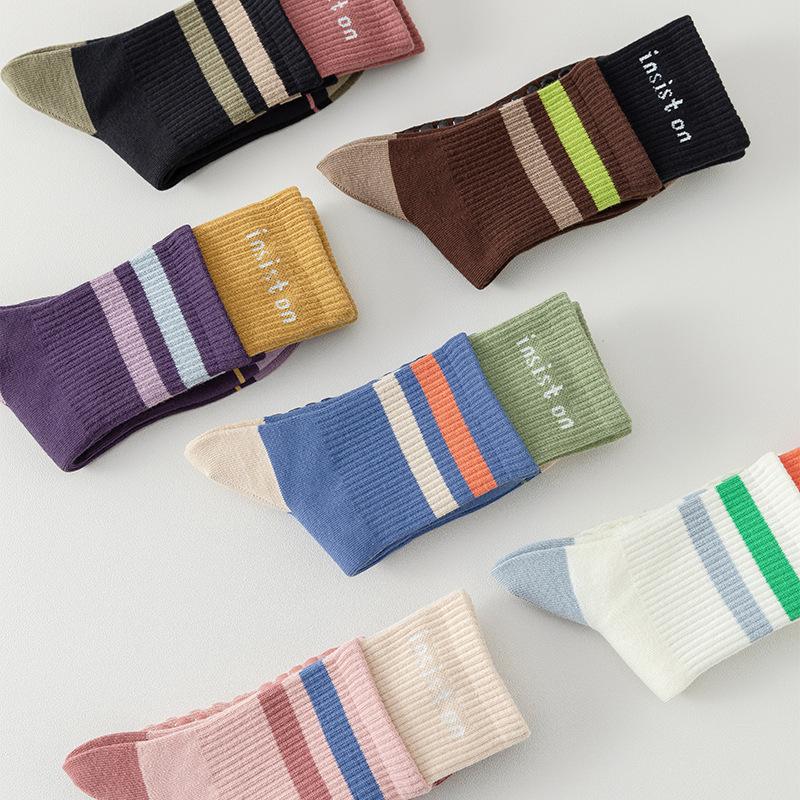 Women's Mid-Calf Non-Slip Yoga Socks - Pure Cotton, Silicone Grip, Seamless for Pilates and Indoor Fitness