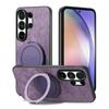 Manetic Bracket Stand Leather Phone Case for Samsung Galaxy S26 S23 S22 S25 S21 Ultra Plus Note20 S23 S24 FE S26 Ultra Cover